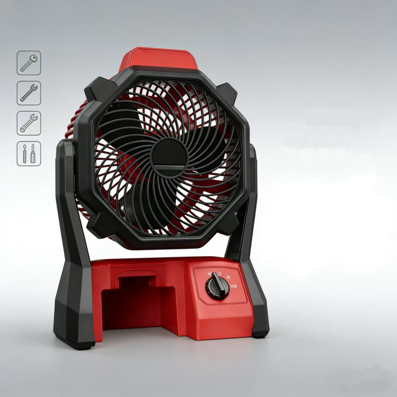 Rechargeable industrial fan
